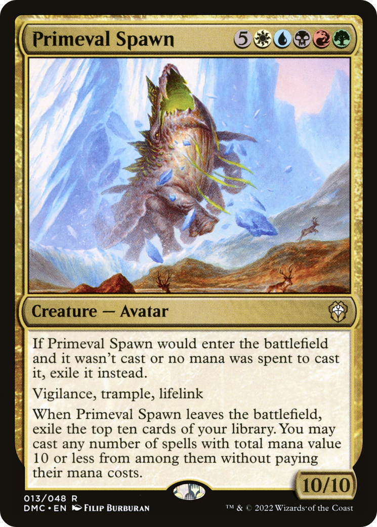 Primeval Spawn (DMC-013) [Dominaria United Commander] MTG Single Wizards of the Coast