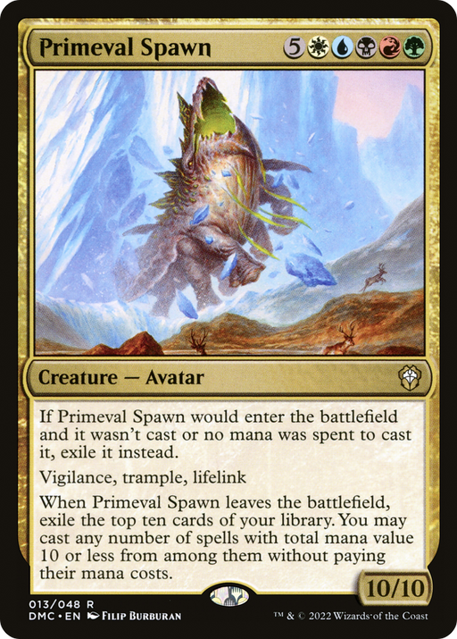 Primeval Spawn (DMC-013) [Dominaria United Commander] MTG Single Wizards of the Coast
