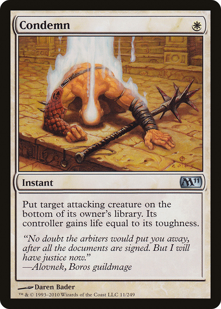 Condemn (M11-011) [Magic 2011] Foil MTG Single Wizards of the Coast