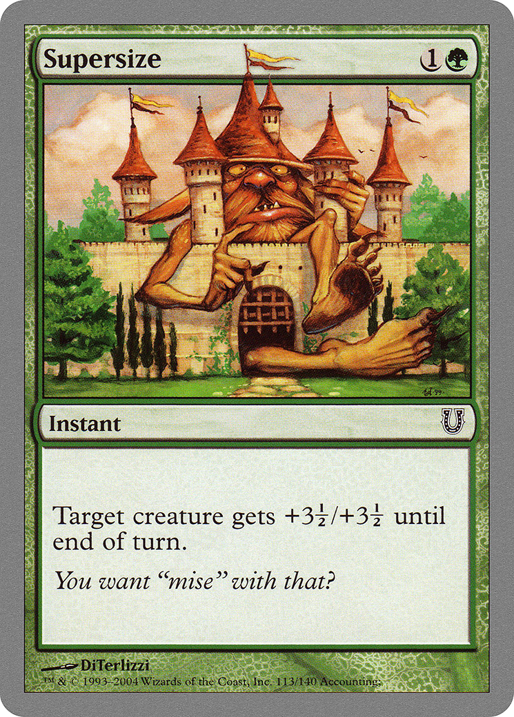 Supersize (UNH-113) [Unhinged] Foil MTG Single Wizards of the Coast