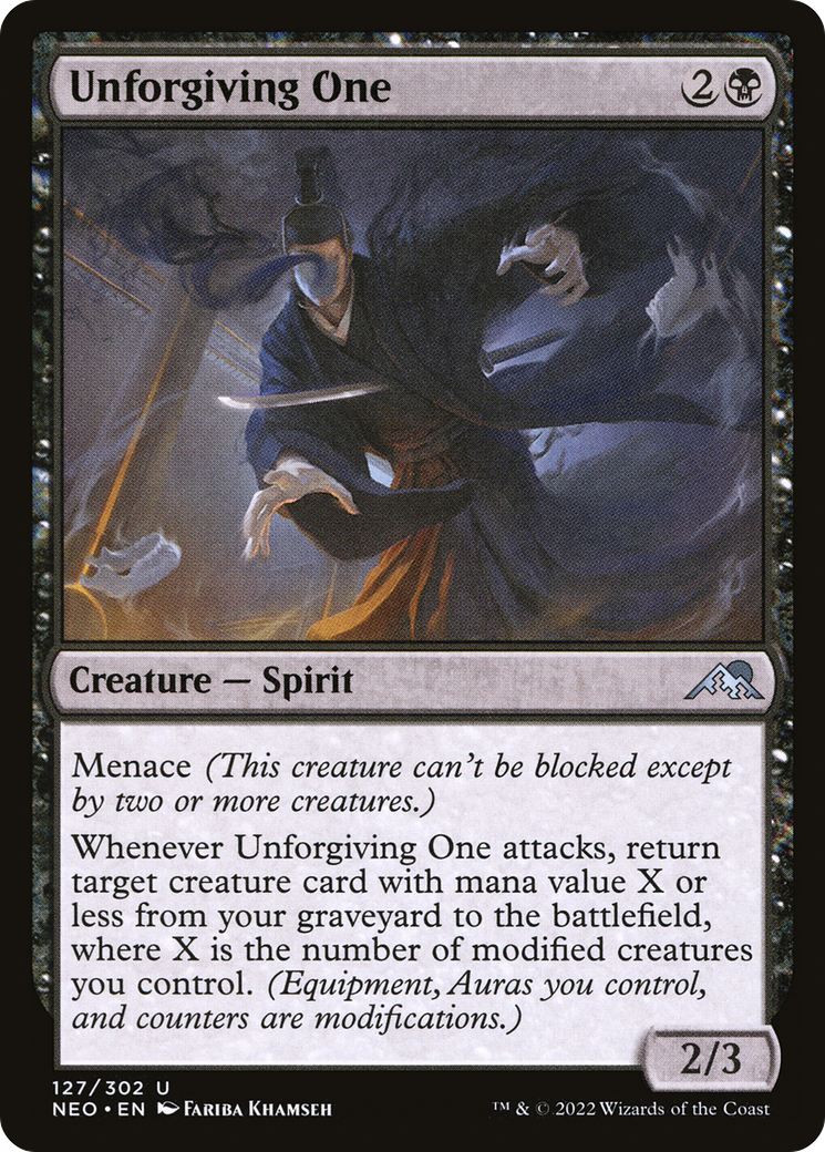 Unforgiving One (NEO-127) [Kamigawa: Neon Dynasty] MTG Single Wizards of the Coast