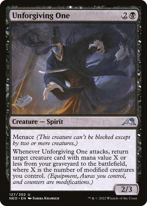 Unforgiving One (NEO-127) [Kamigawa: Neon Dynasty] MTG Single Wizards of the Coast