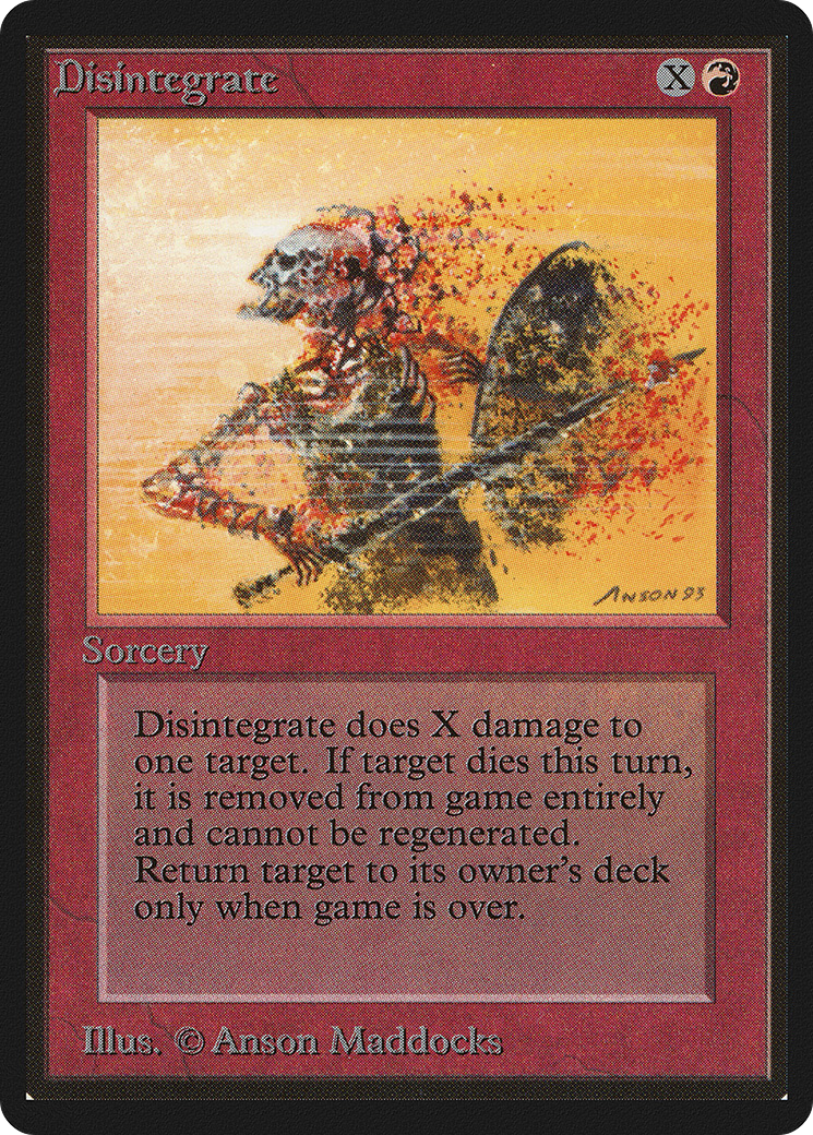 Disintegrate (LEB-) [Oldschool] Limited Edition Beta MTG Single Wizards of the Coast