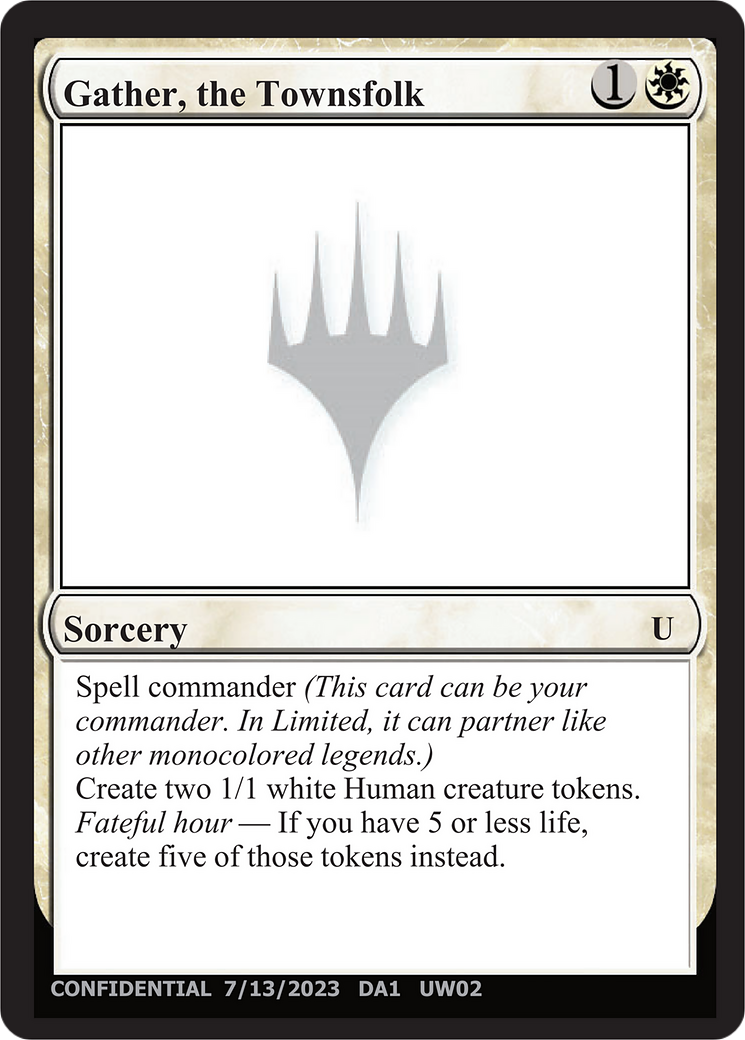 Gather, the Townsfolk (UNK-UW02A) [Misc] Unknown Event MTG Single Wizards of the Coast