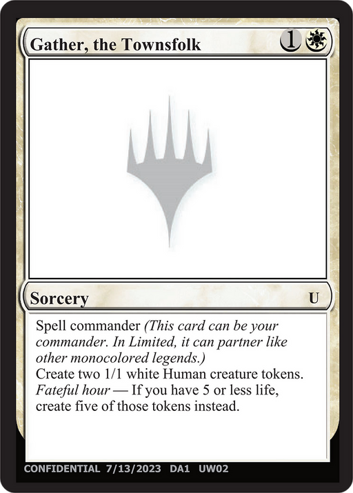 Gather, the Townsfolk (UNK-UW02A) [Misc] Unknown Event MTG Single Wizards of the Coast