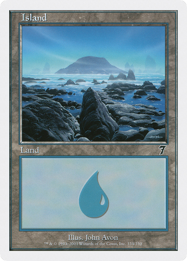 Island (334) (7ED-334) [7th Edition] MTG Single Wizards of the Coast
