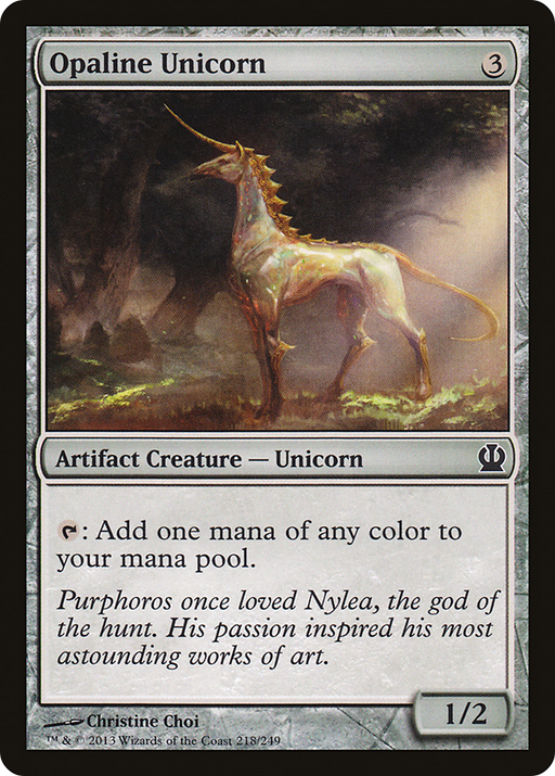 Opaline Unicorn (THS-218) [Theros] Foil MTG Single Wizards of the Coast