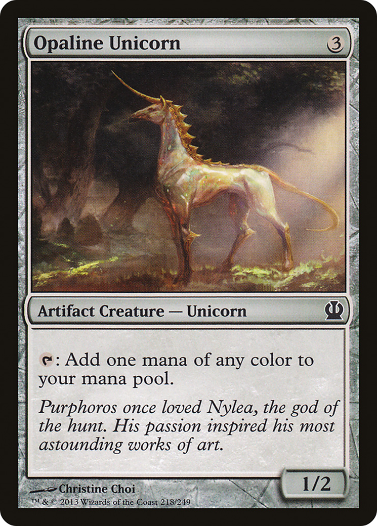 Opaline Unicorn (THS-218) [Theros] MTG Single Wizards of the Coast