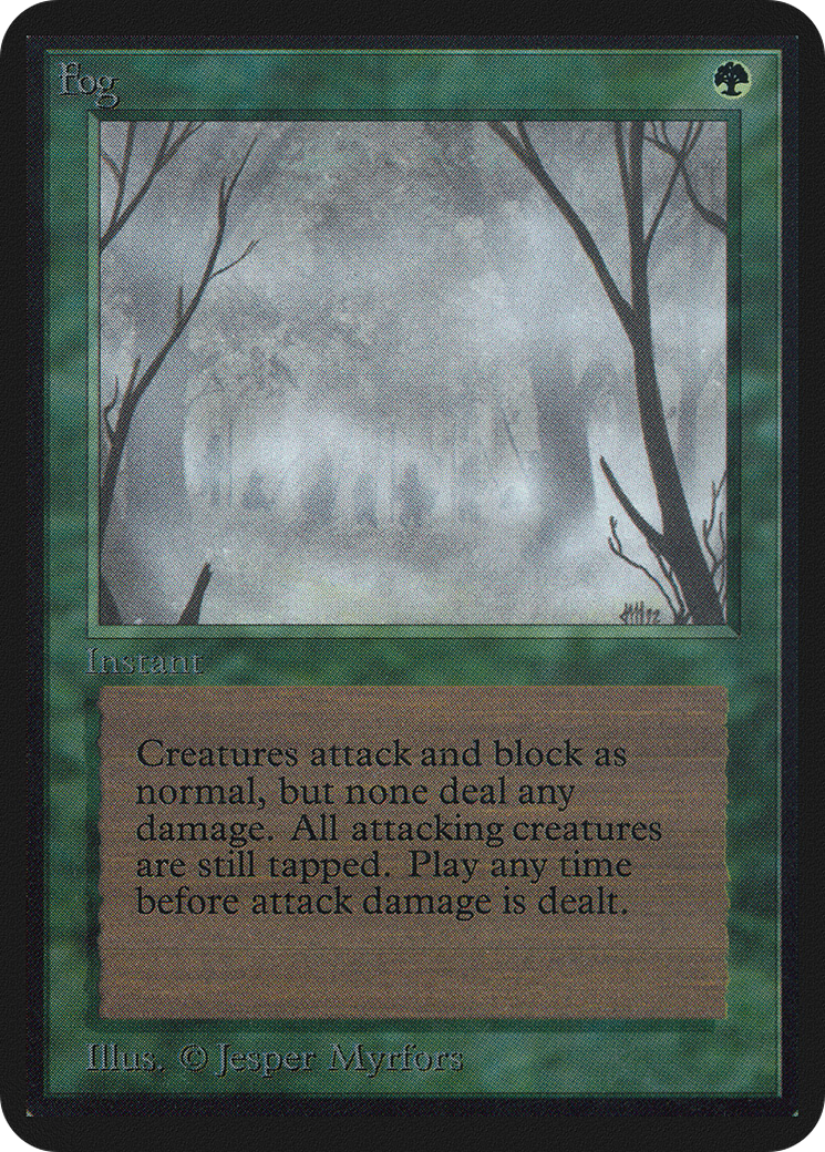 Fog (LEA-193) [Oldschool] Limited Edition Alpha MTG Single Wizards of the Coast