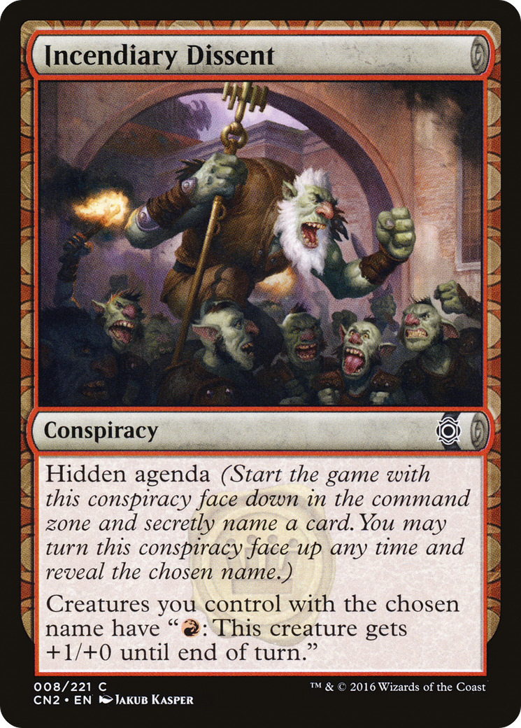 Incendiary Dissent (CN2-008) [Conspiracy: Take the Crown] Foil MTG Single Wizards of the Coast
