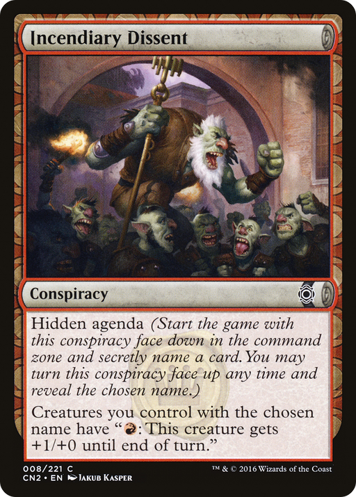 Incendiary Dissent (CN2-008) [Conspiracy: Take the Crown] Foil MTG Single Wizards of the Coast