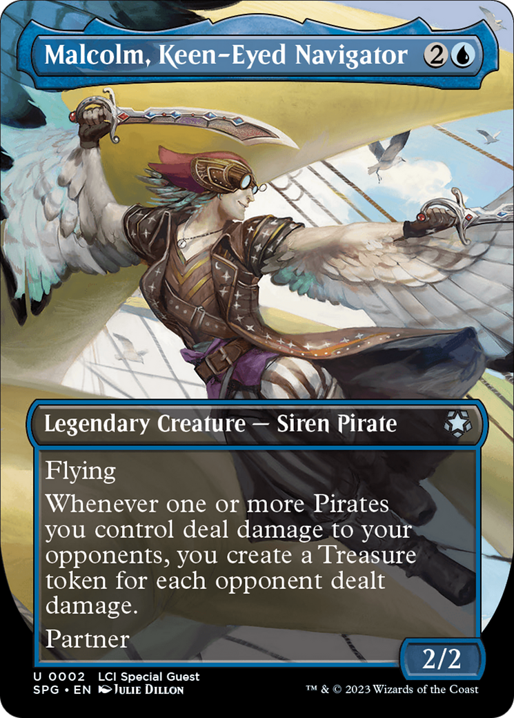 Malcolm, Keen-Eyed Navigator (SPG-002) [Special Guests] (Borderless) Foil MTG Single Wizards of the Coast