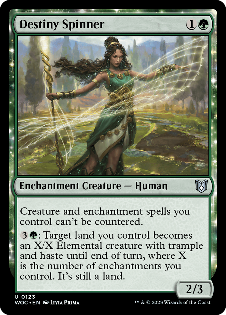 Destiny Spinner (WOC-123) [Wilds of Eldraine Commander] MTG Single Wizards of the Coast