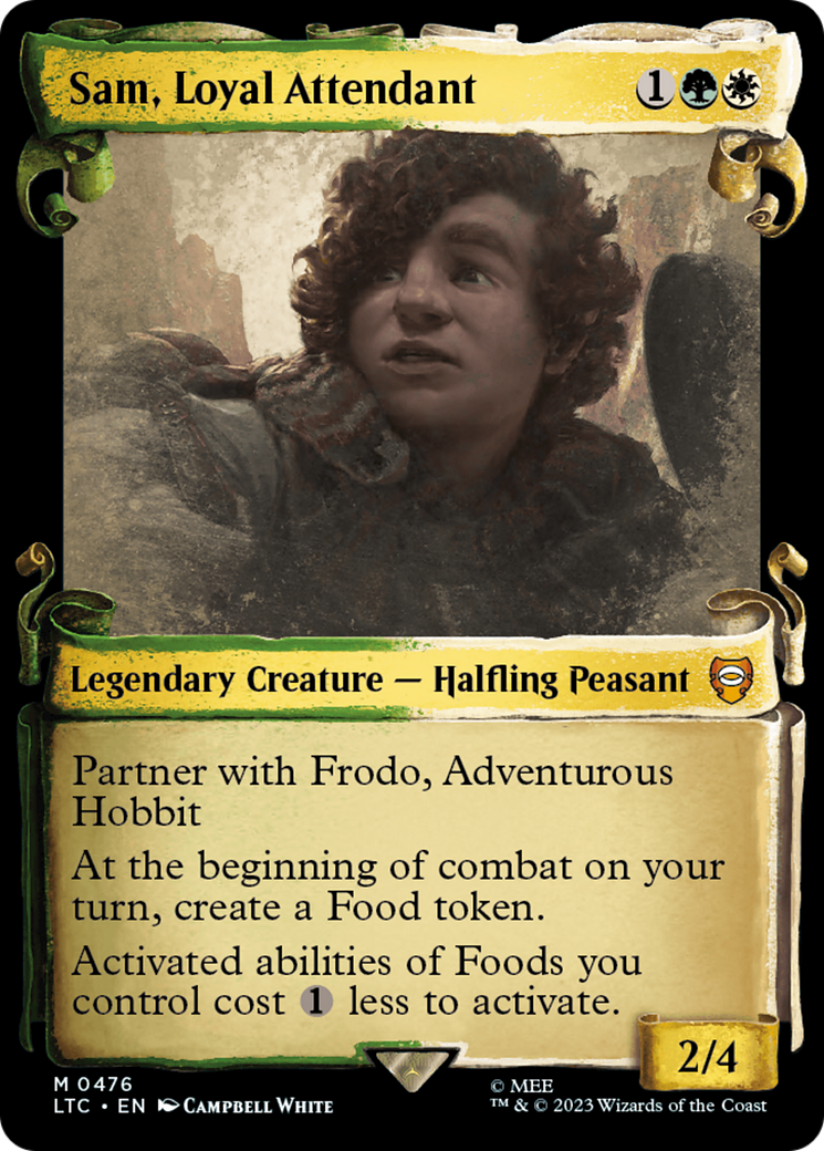 Sam, Loyal Attendant (Showcase Scrolls) (LTC-476) [Tales of Middle-earth Commander] (Showcase) Foil MTG Single Wizards of the Coast