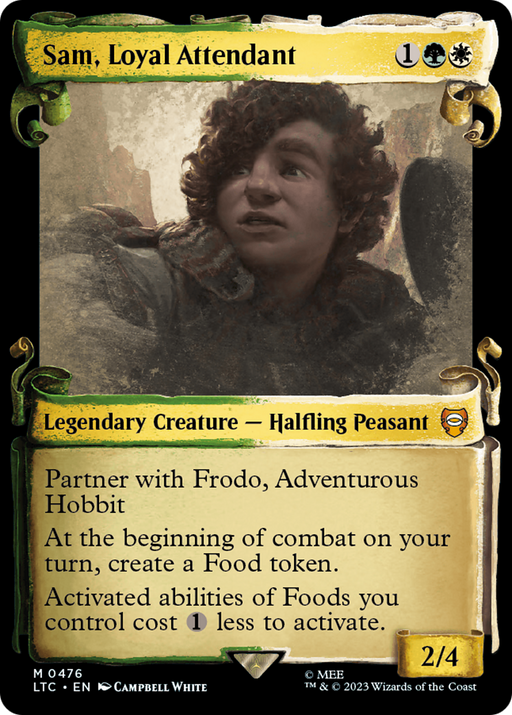 Sam, Loyal Attendant (Showcase Scrolls) (LTC-476) [Tales of Middle-earth Commander] (Showcase) Foil MTG Single Wizards of the Coast