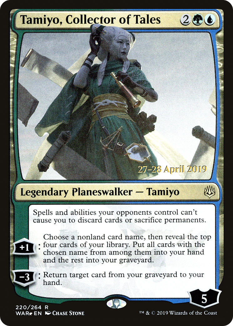 Tamiyo, Collector of Tales (PRE-220) [War of the Spark Promos] Foil MTG Single Wizards of the Coast
