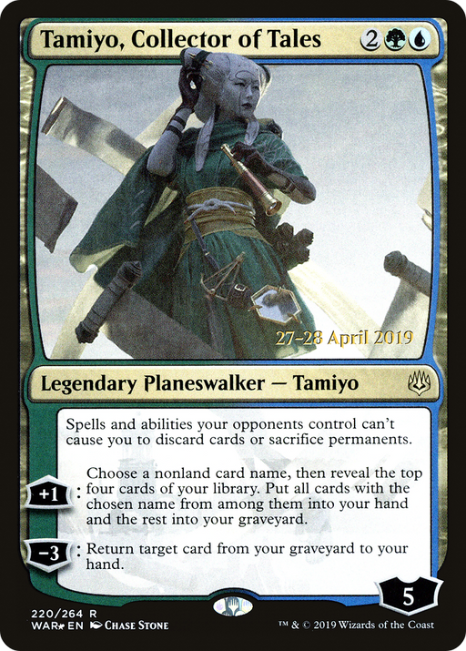 Tamiyo, Collector of Tales (PRE-220) [War of the Spark Promos] Foil MTG Single Wizards of the Coast
