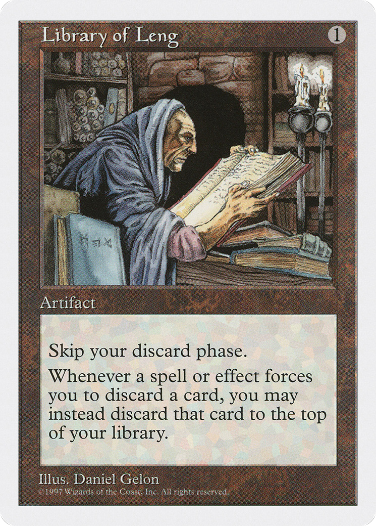 Library of Leng (5ED-387) [Fifth Edition] MTG Single Wizards of the Coast