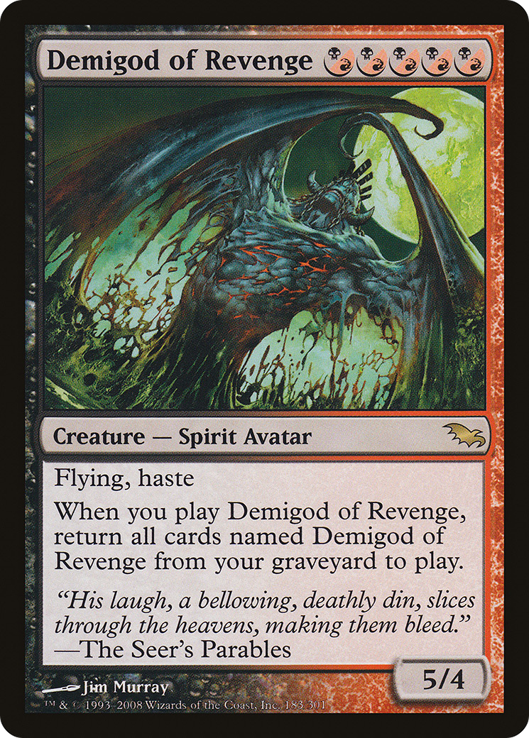 Demigod of Revenge (SHM-183) [Shadowmoor] MTG Single Wizards of the Coast