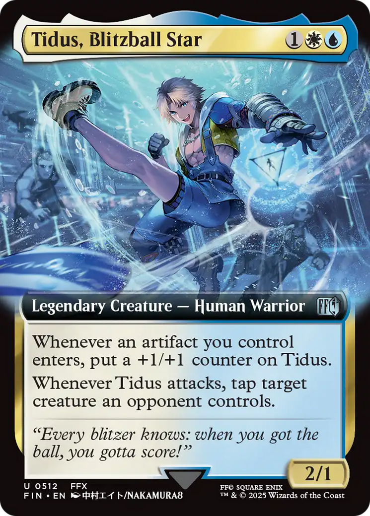 Tidus, Blitzball Star (FIN-512) [FINAL FANTASY] (Extended Art) Foil MTG Single Wizards of the Coast