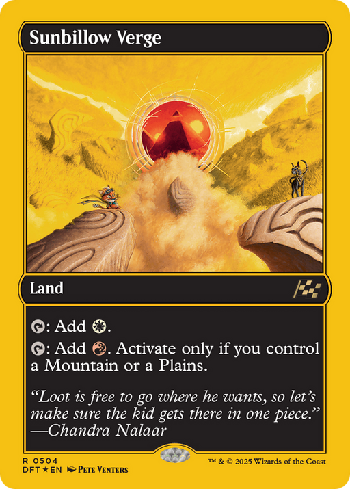 Sunbillow Verge (First-Place Foil) (DFT-504) [Aetherdrift] Foil MTG Single Wizards of the Coast