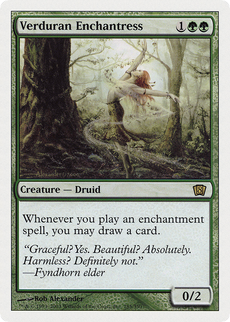 Verduran Enchantress (8ED-285) [8th Edition] MTG Single Wizards of the Coast