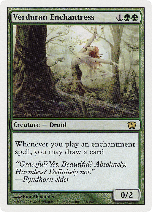 Verduran Enchantress (8ED-285) [8th Edition] MTG Single Wizards of the Coast