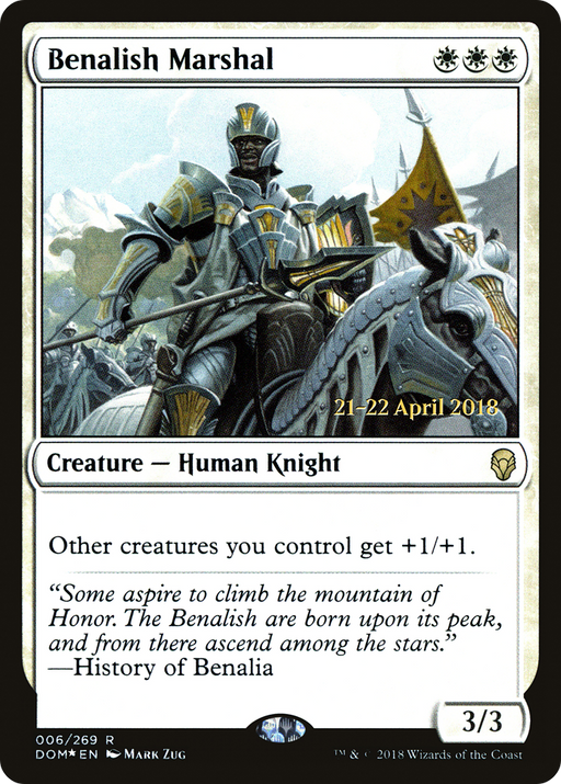 Benalish Marshal (PRE-006) [Dominaria Promos] Foil MTG Single Wizards of the Coast