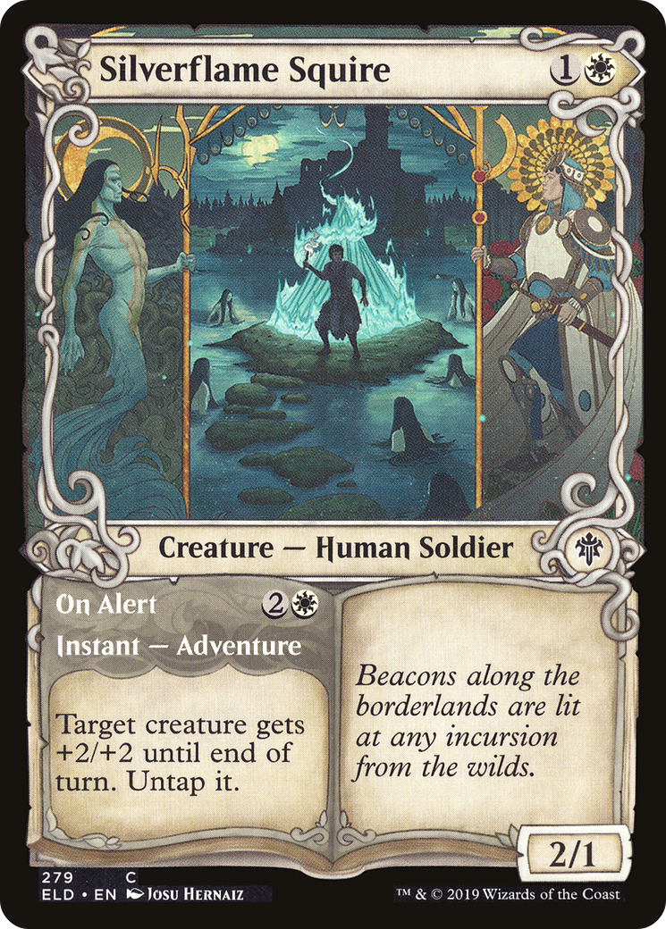 Silverflame Squire // On Alert (ELD-279) [Throne of Eldraine] (Showcase) MTG Single Wizards of the Coast