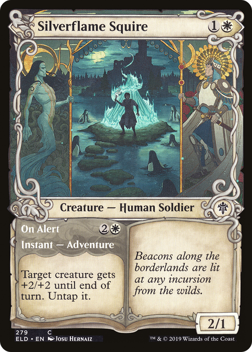 Silverflame Squire // On Alert (ELD-279) [Throne of Eldraine] (Showcase) Foil MTG Single Wizards of the Coast