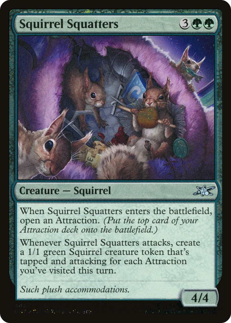 Squirrel Squatters (Galaxy Foil) (UNF-442) [Unfinity] Foil MTG Single Wizards of the Coast