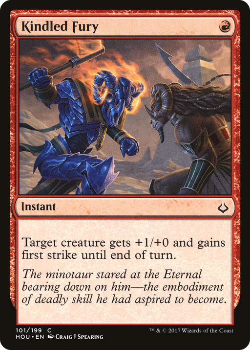 Kindled Fury (HOU-101) [Hour of Devastation] MTG Single Wizards of the Coast