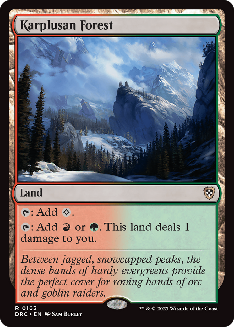 Karplusan Forest (DRC-163) [Commander: Aetherdrift] MTG Single Wizards of the Coast