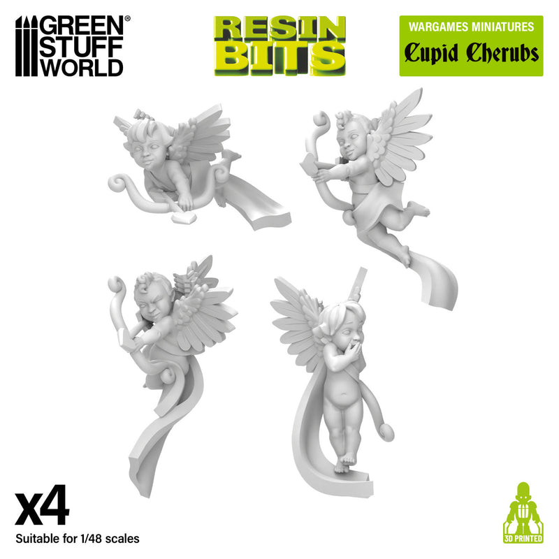 Green Stuff World: 3D Printed Set - Cupid Cherubs 1:48 Model Tools & Glue Green Stuff World