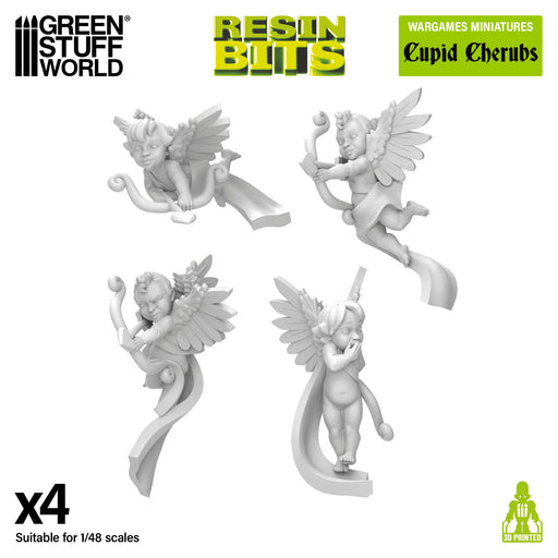 Green Stuff World: 3D Printed Set - Cupid Cherubs 1:48 Model Tools & Glue Green Stuff World