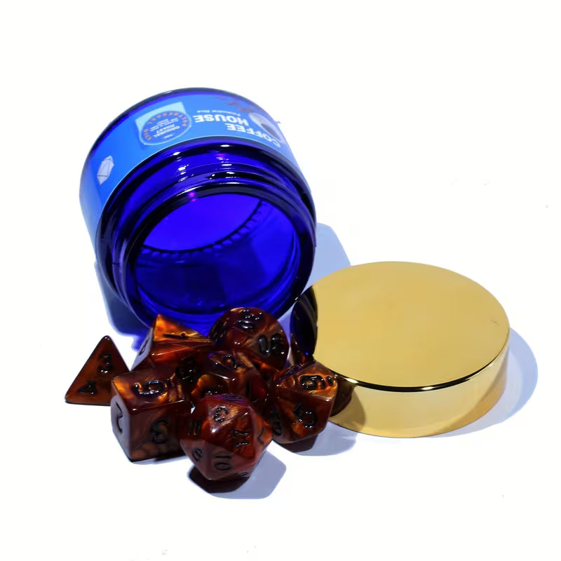 Seriously Good Dice: Coffee 7 Die Set in a Glass Bottle Dice & Gaming Accessories Taps Imports