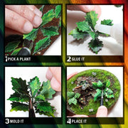 Green Stuff World: Colored Paper Plants - Burdock Model Tools & Glue Green Stuff World