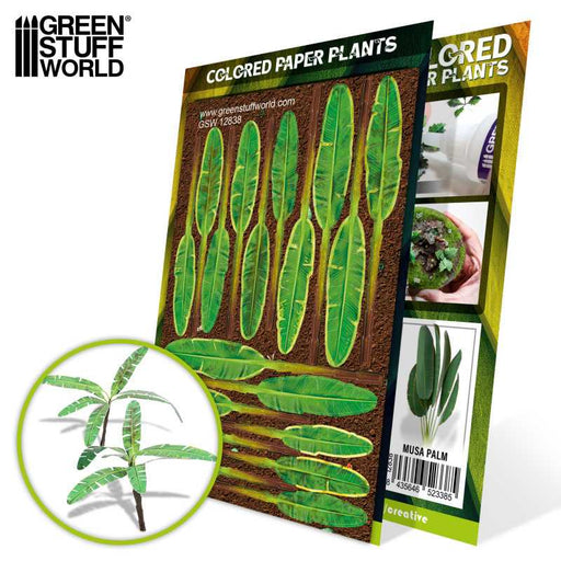 Green Stuff World: Colored Paper Plants - Musa Trees Model Tools & Glue Green Stuff World