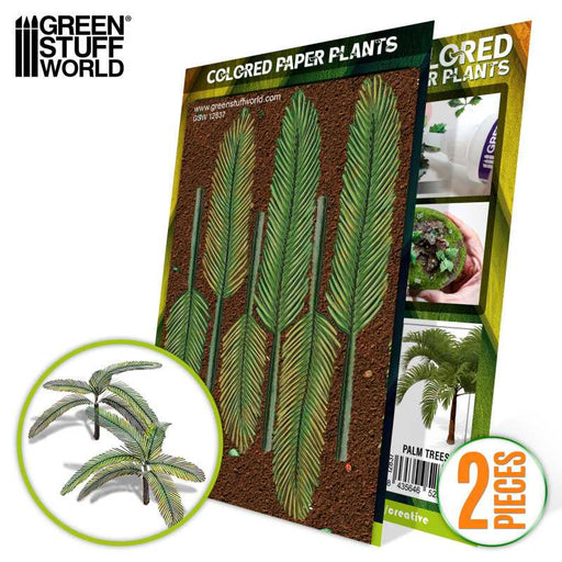 Green Stuff World: Colored Paper Plants - Palm Trees Model Tools & Glue Green Stuff World