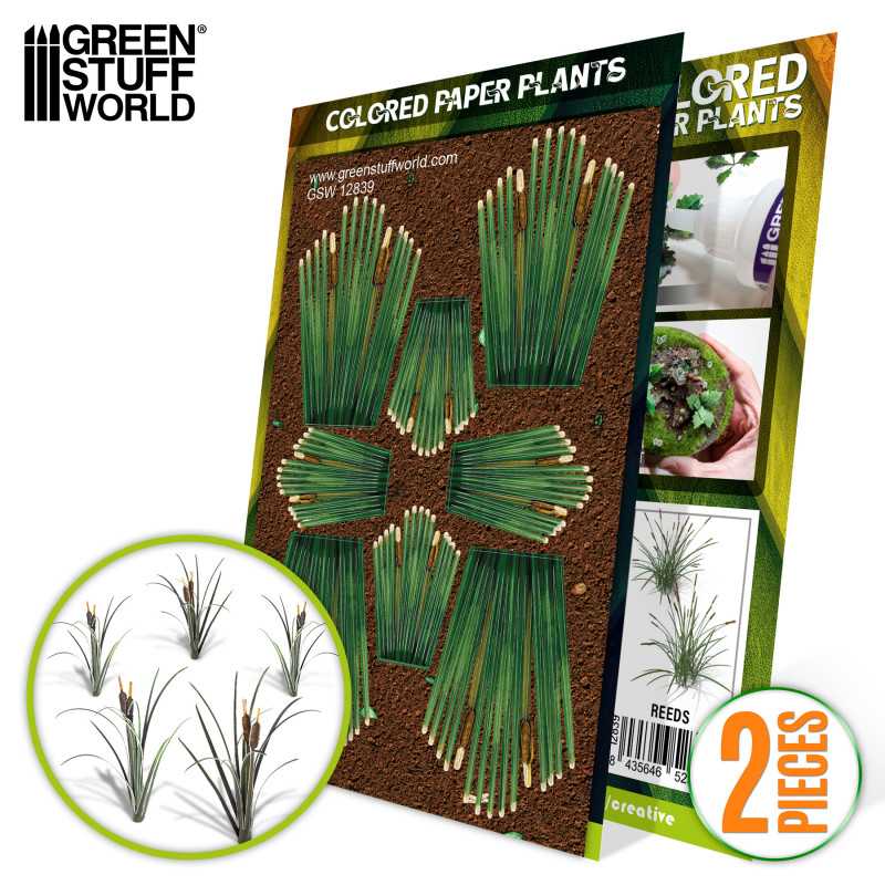 Green Stuff World: Colored Paper Plants - Reeds Model Tools & Glue Green Stuff World