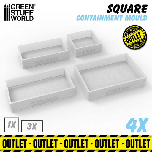 Green Stuff World: Containment Molds for Square Bases Model Tools & Glue Green Stuff World