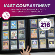 Evoretro: 9-Pocket Shield+ 3x4" Toploader Binder - Black Binders & Pages Evoretro