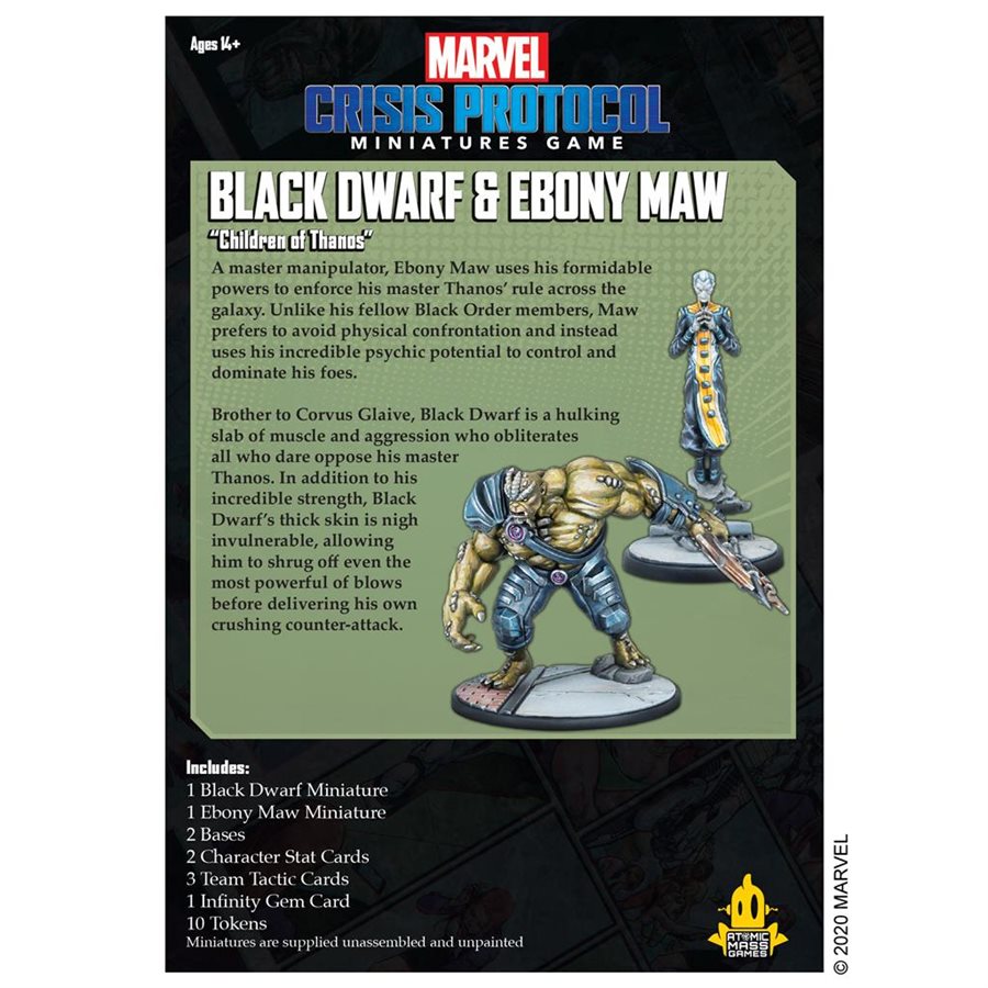 Marvel Crisis Protocol: Black Dwarf & Ebony Maw Marvel Crisis Protocol Atomic Mass Games   