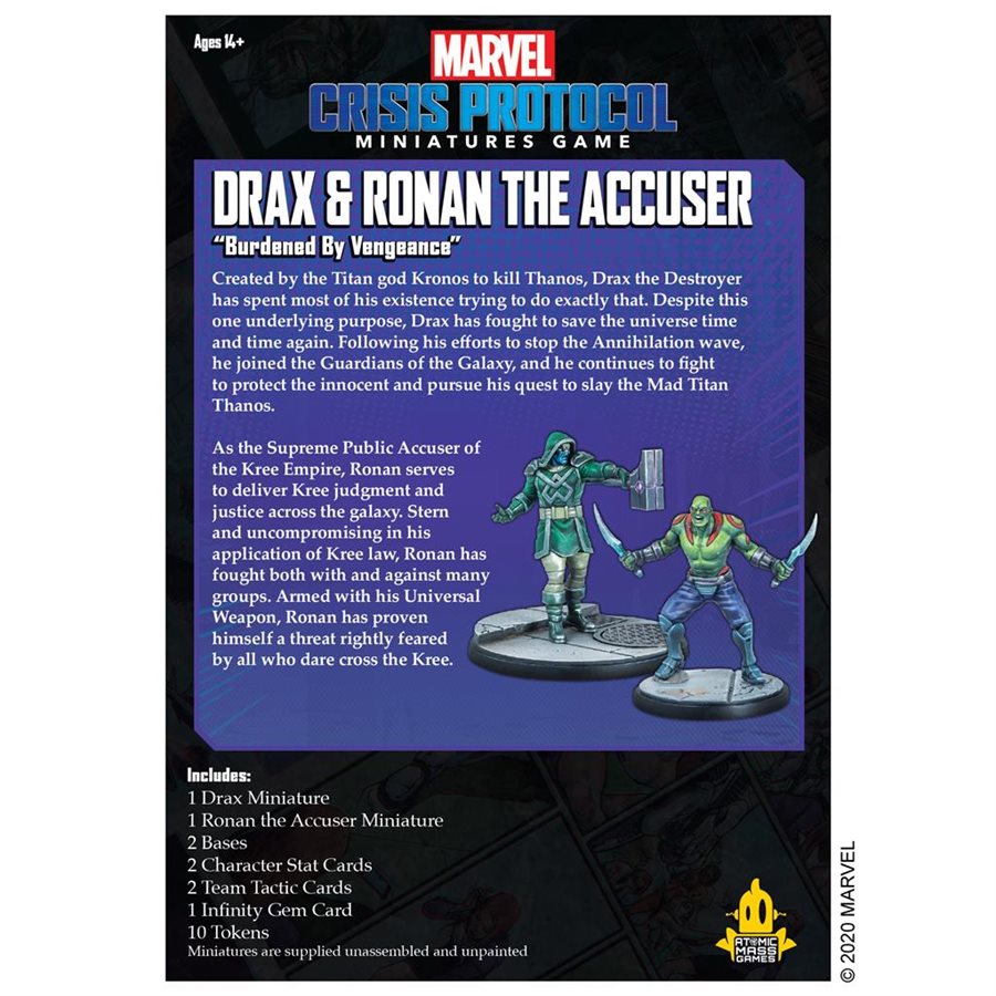 Marvel Crisis Protocol: Drax & Ronan the Accuser Marvel Crisis Protocol Atomic Mass Games   