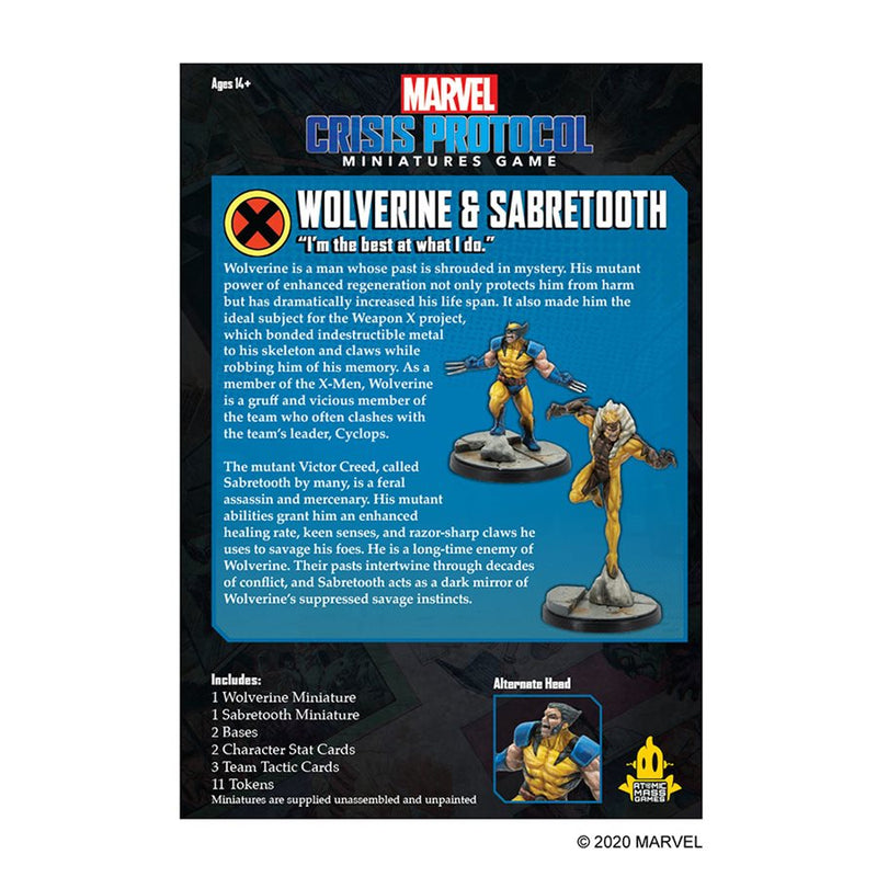 Marvel Crisis Protocol: Wolverine & Sabretooth Marvel Crisis Protocol Atomic Mass Games   
