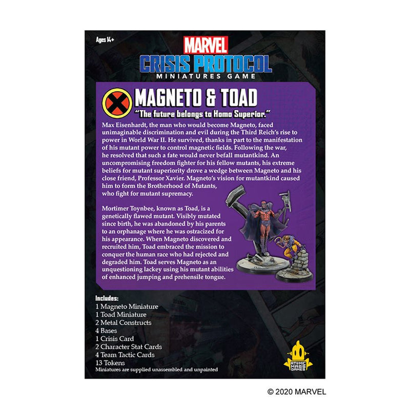 Marvel Crisis Protocol: Magneto & Toad Marvel Crisis Protocol Atomic Mass Games   