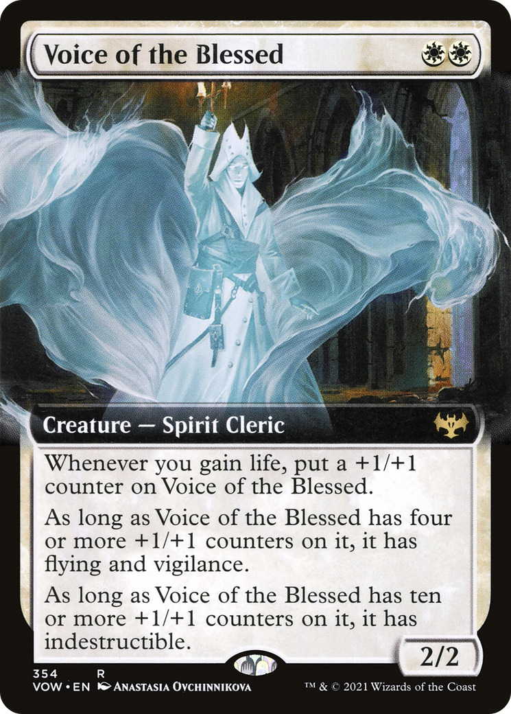 Voice of the Blessed (VOW-354) [Innistrad: Crimson Vow] (Extended Art) Foil MTG Single Wizards of the Coast