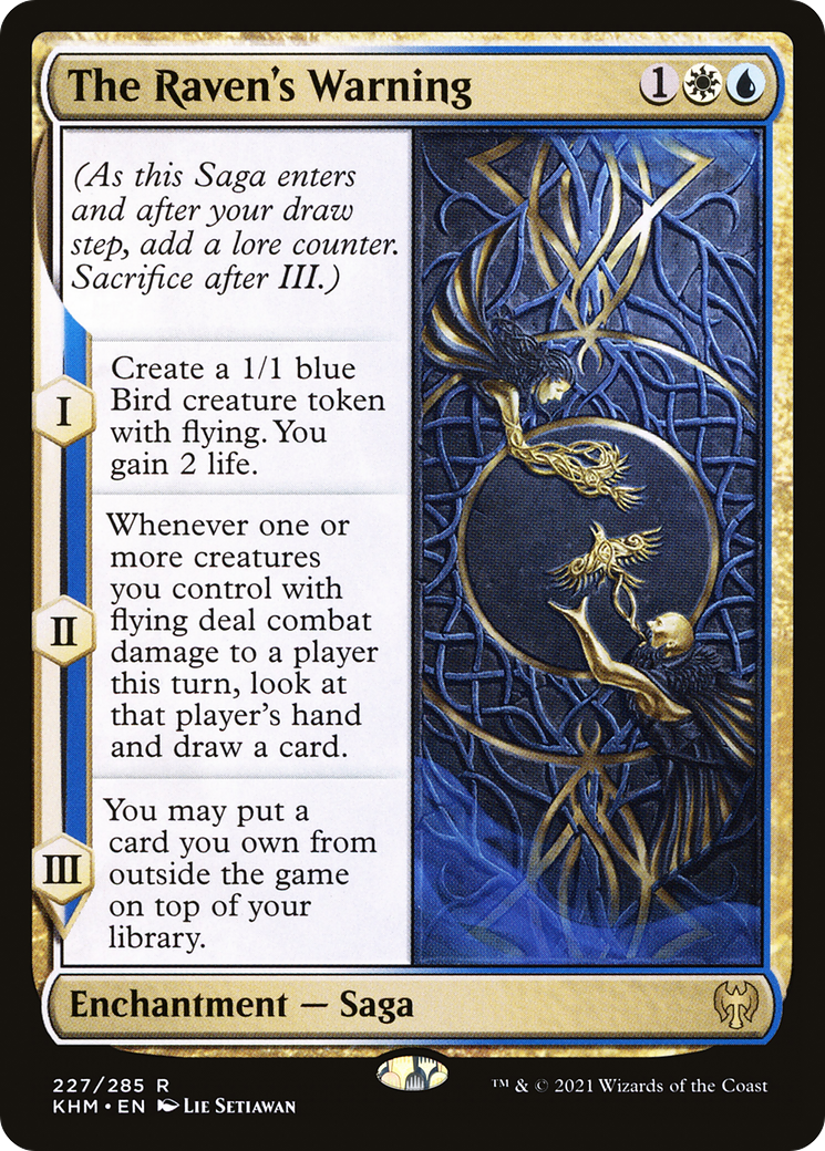 The Raven's Warning (KHM-227) [Kaldheim] Foil MTG Single Wizards of the Coast