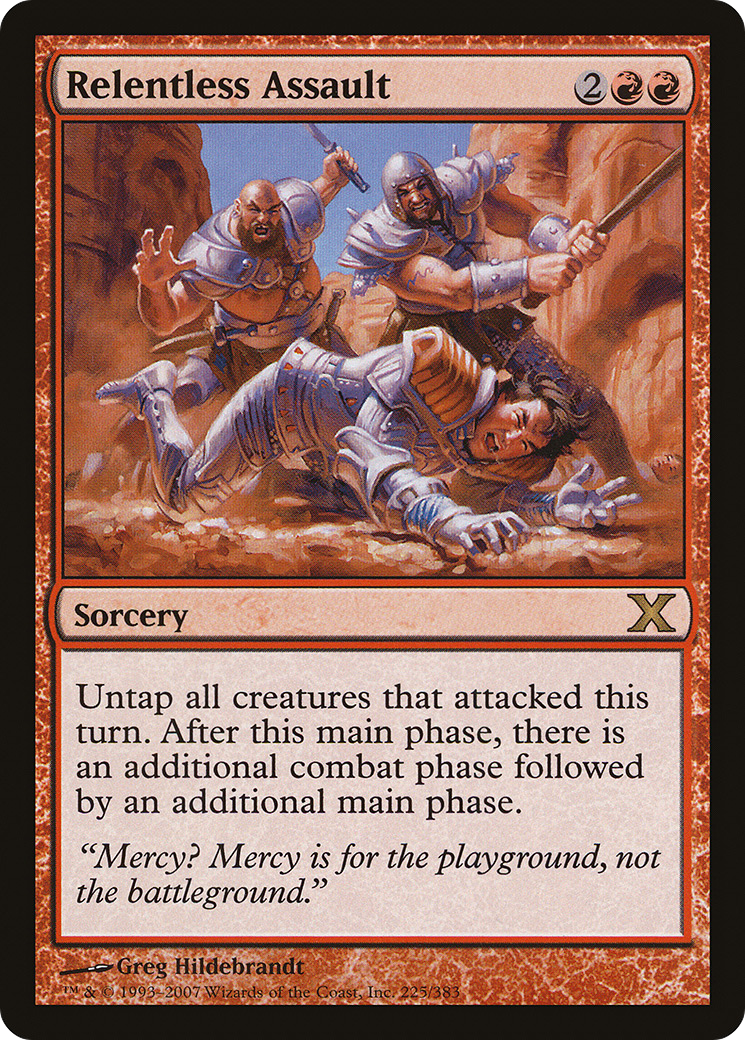 Relentless Assault (10E-225) [Tenth Edition] Foil MTG Single Wizards of the Coast