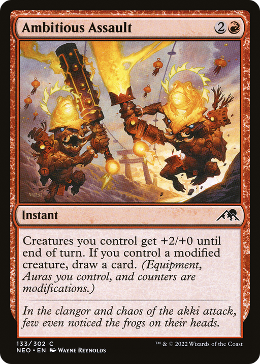 Ambitious Assault (NEO-133) [Kamigawa: Neon Dynasty] Foil MTG Single Wizards of the Coast